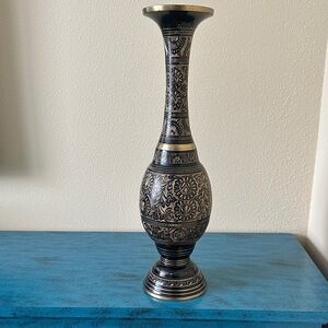 Brass Black & Gold Decorative Vase